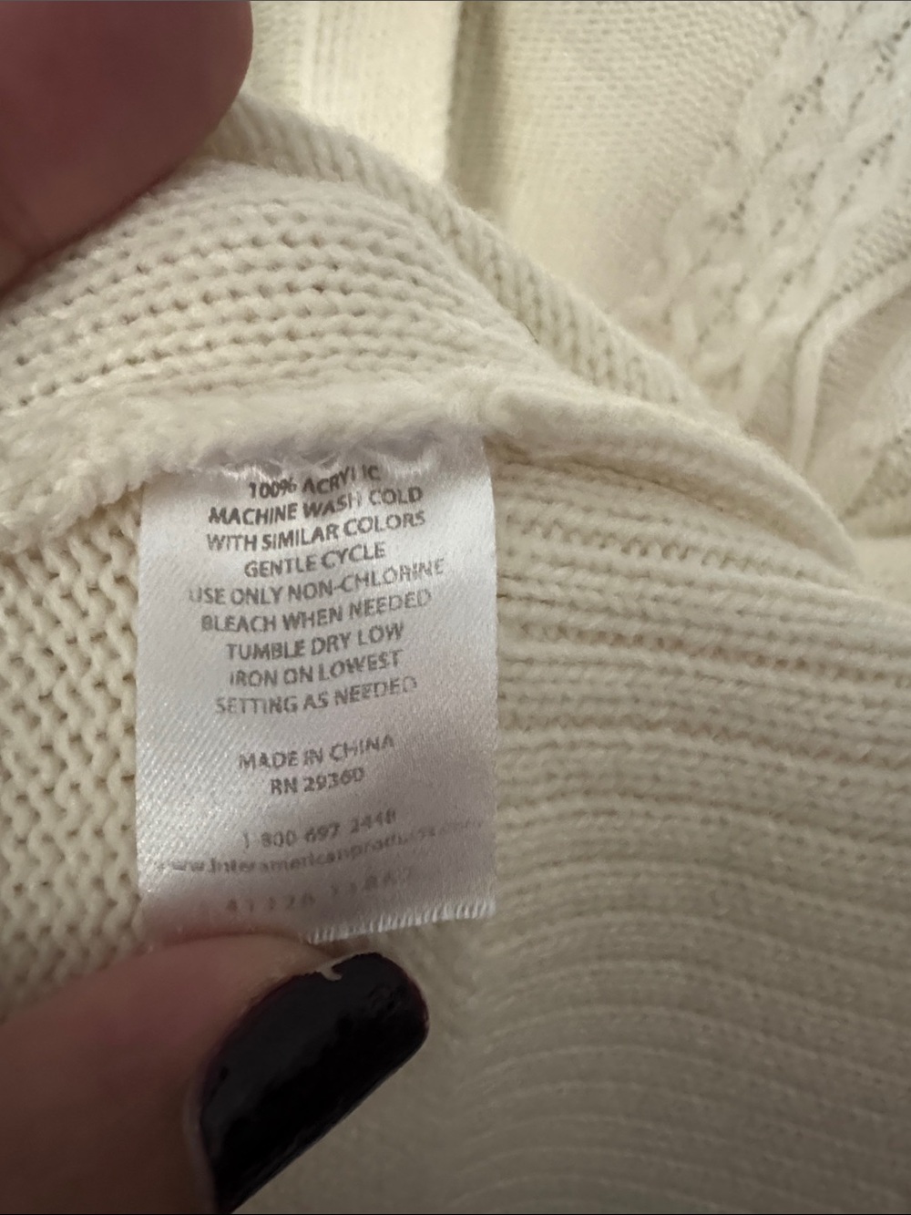 dip Cream Cable Knit V-Neck Button Cardigan - Picture 5 of 6